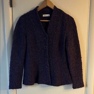 Coldwater Creek Textured Purple Blazer